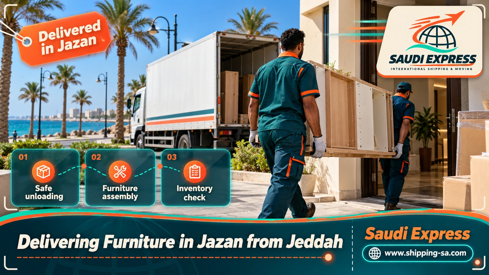 Delivering Furniture in Jazan from Jeddah