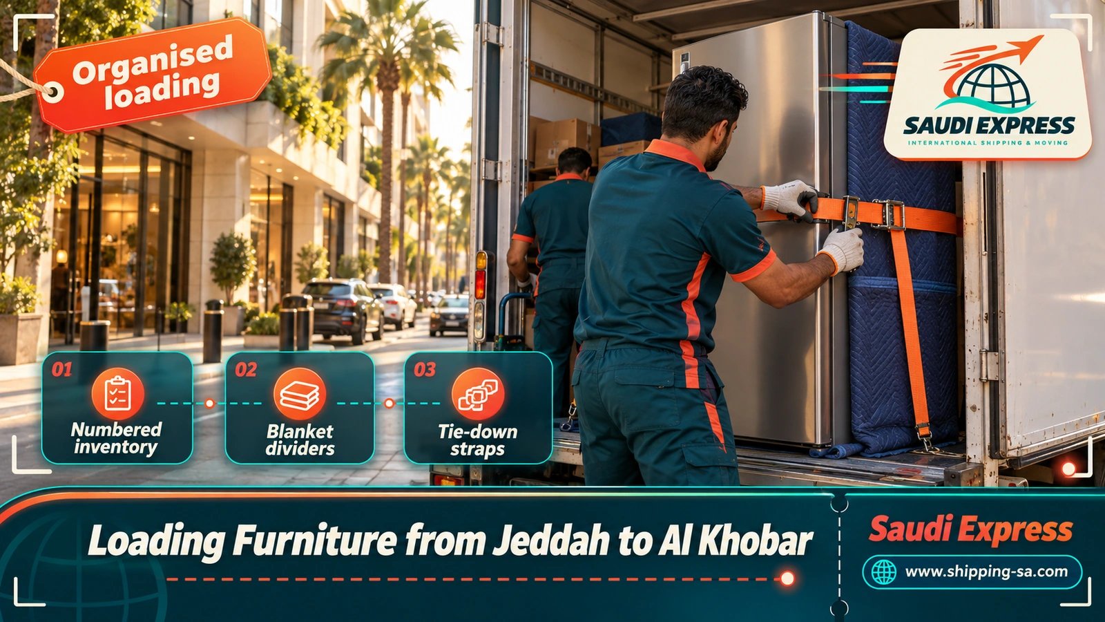 Loading Furniture from Jeddah to Al Khobar