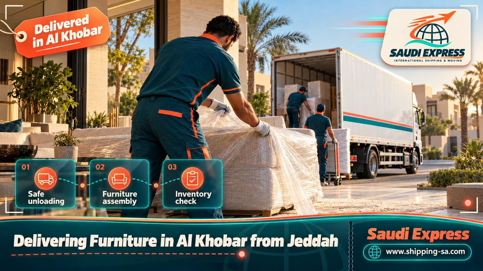 Delivering Furniture in Al Khobar from Jeddah