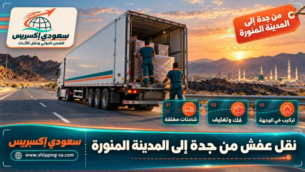 نقل عفش من جدة إلى المدينة المنورة