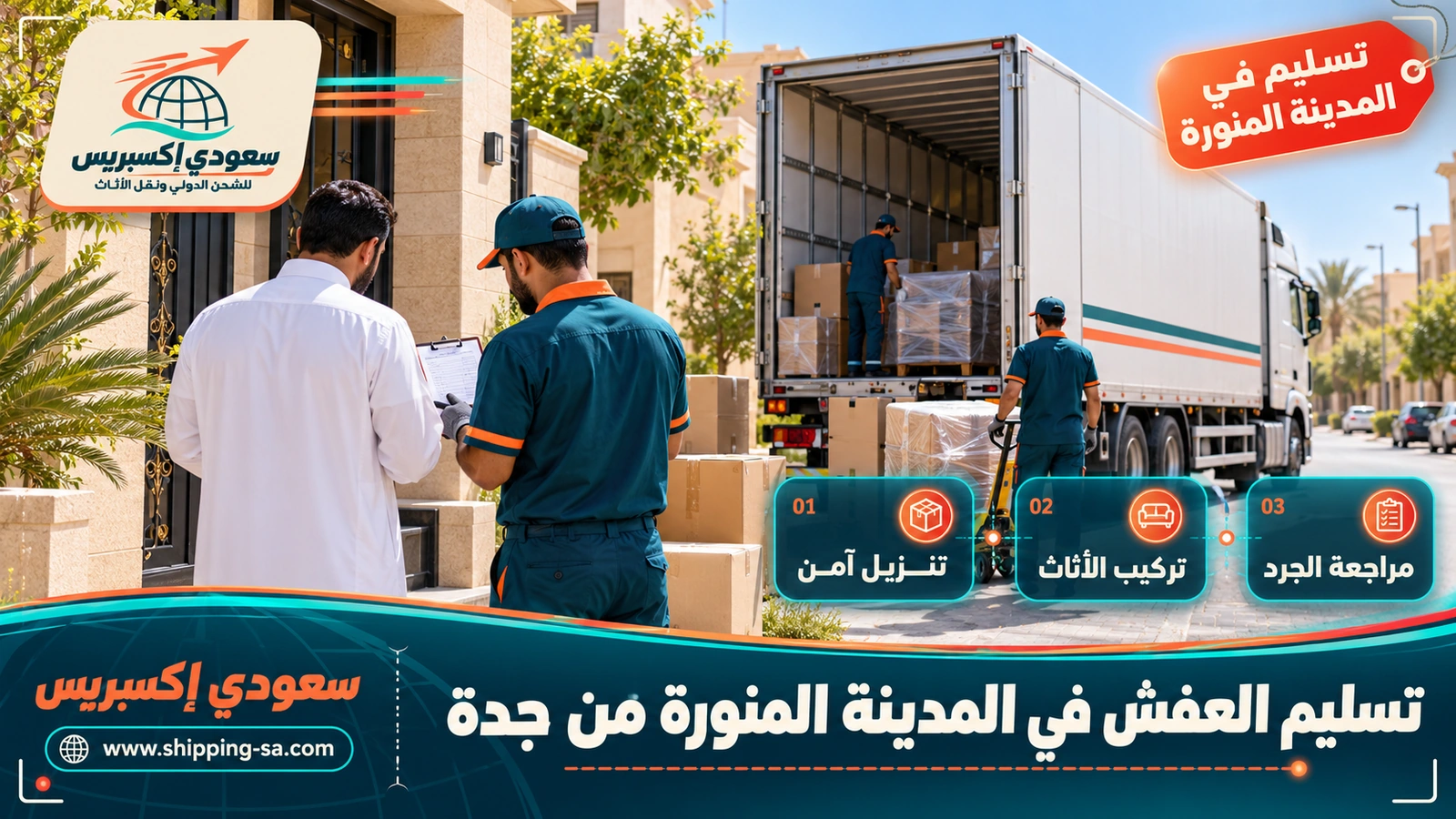 تسليم العفش في المدينة المنورة من جدة