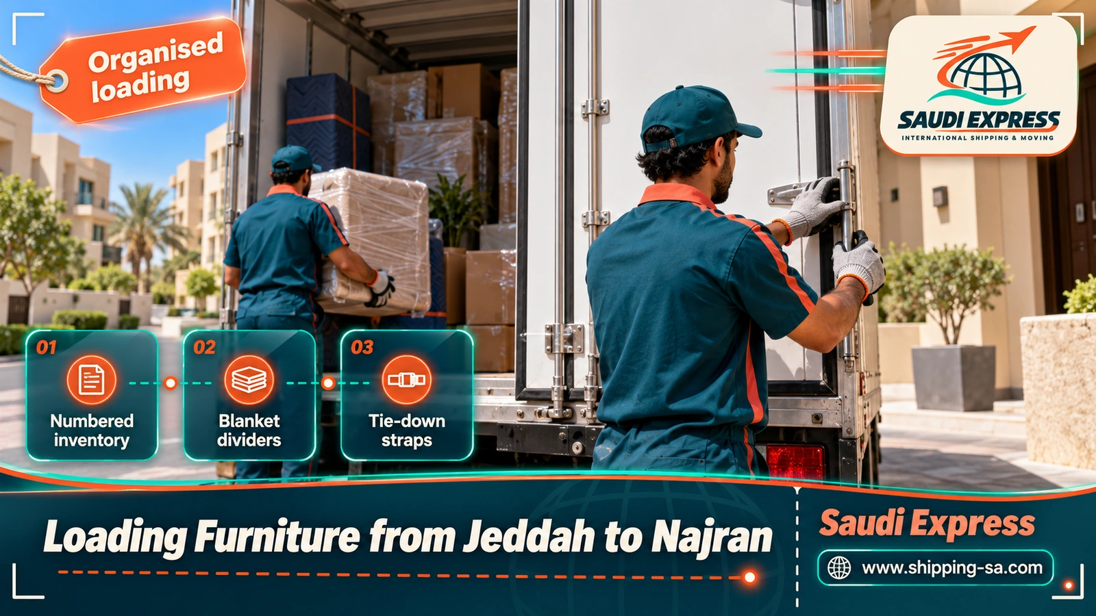 Loading Furniture from Jeddah to Najran