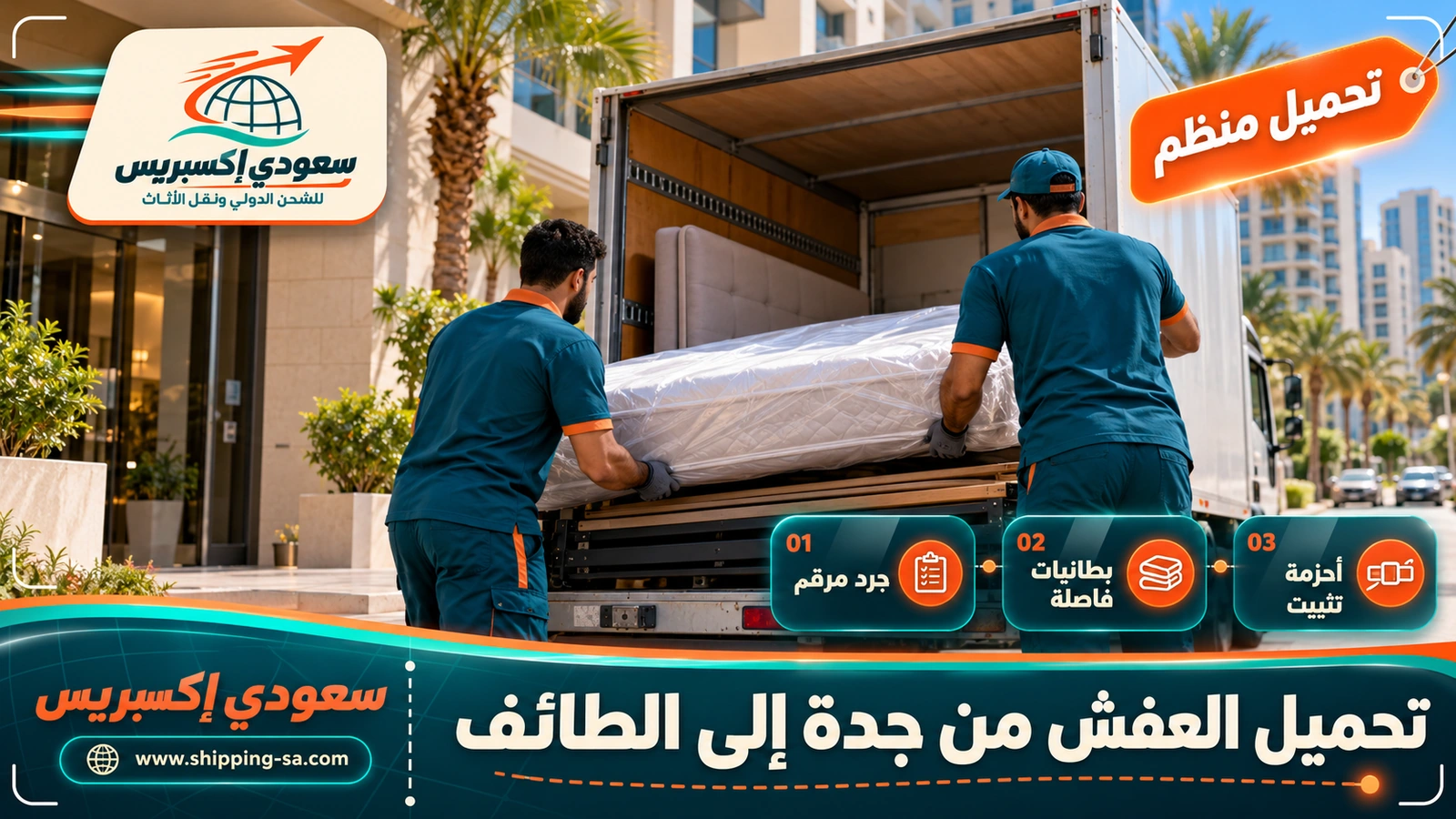 تحميل العفش من جدة إلى الطائف