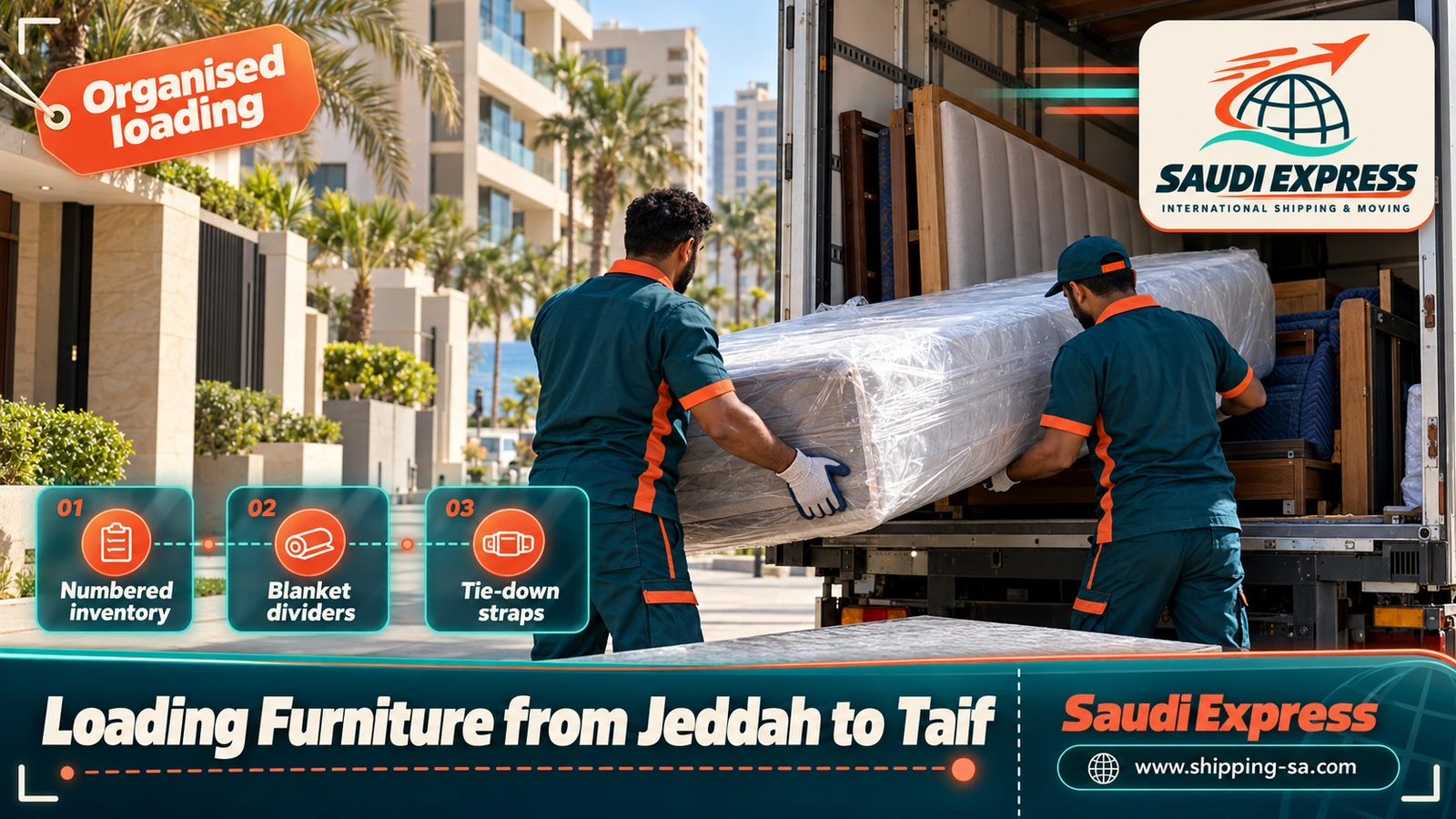 Loading Furniture from Jeddah to Taif