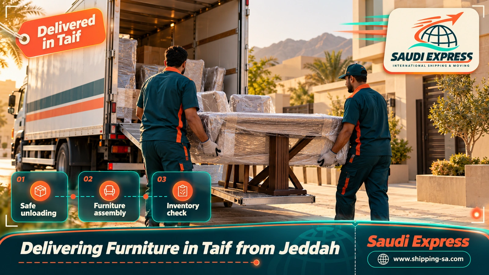 Delivering Furniture in Taif from Jeddah