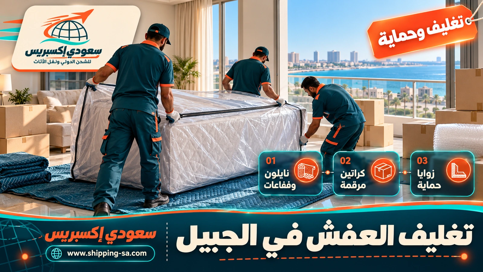 تغليف العفش في الجبيل