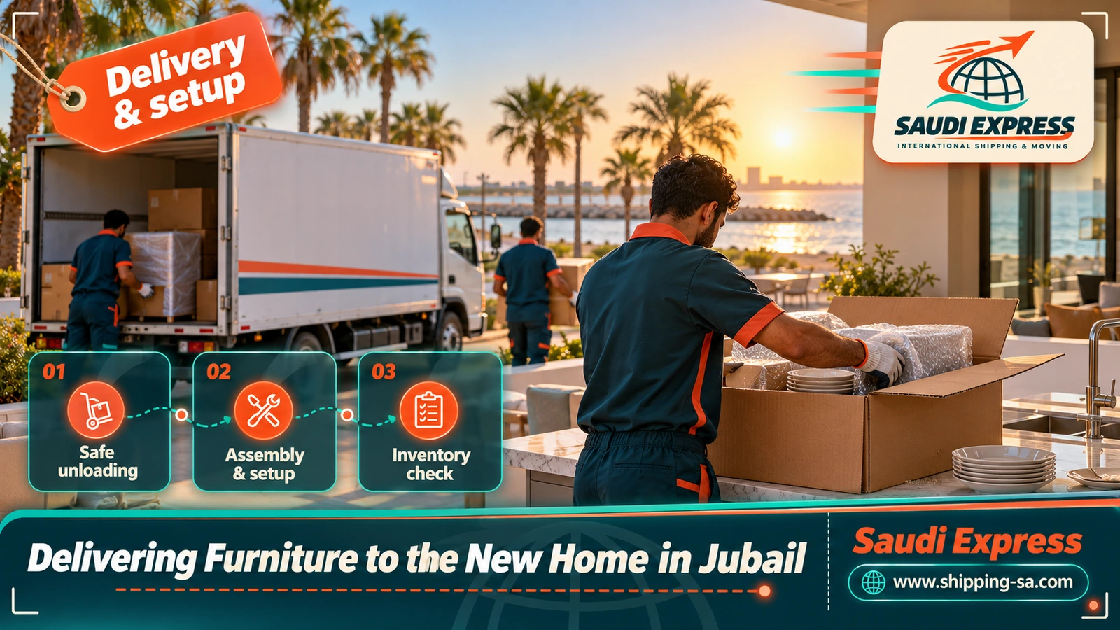 Delivering Furniture to the New Home in Jubail
