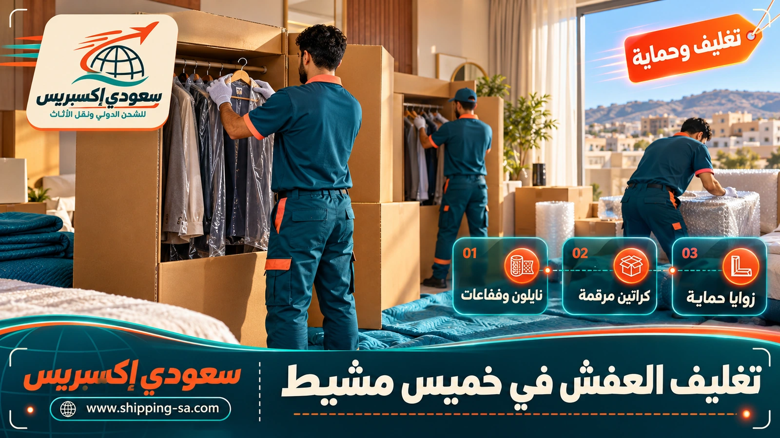 تغليف العفش في خميس مشيط