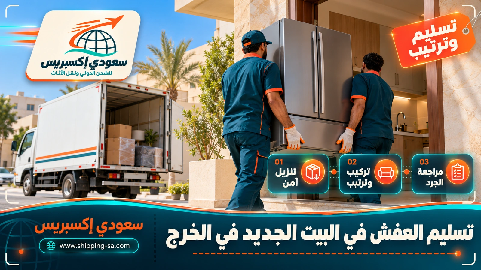 تسليم العفش في البيت الجديد في الخرج