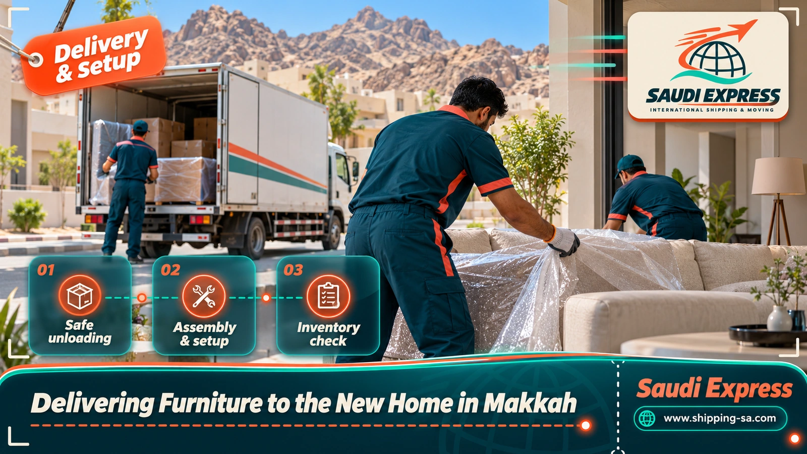 Delivering Furniture to the New Home in Makkah