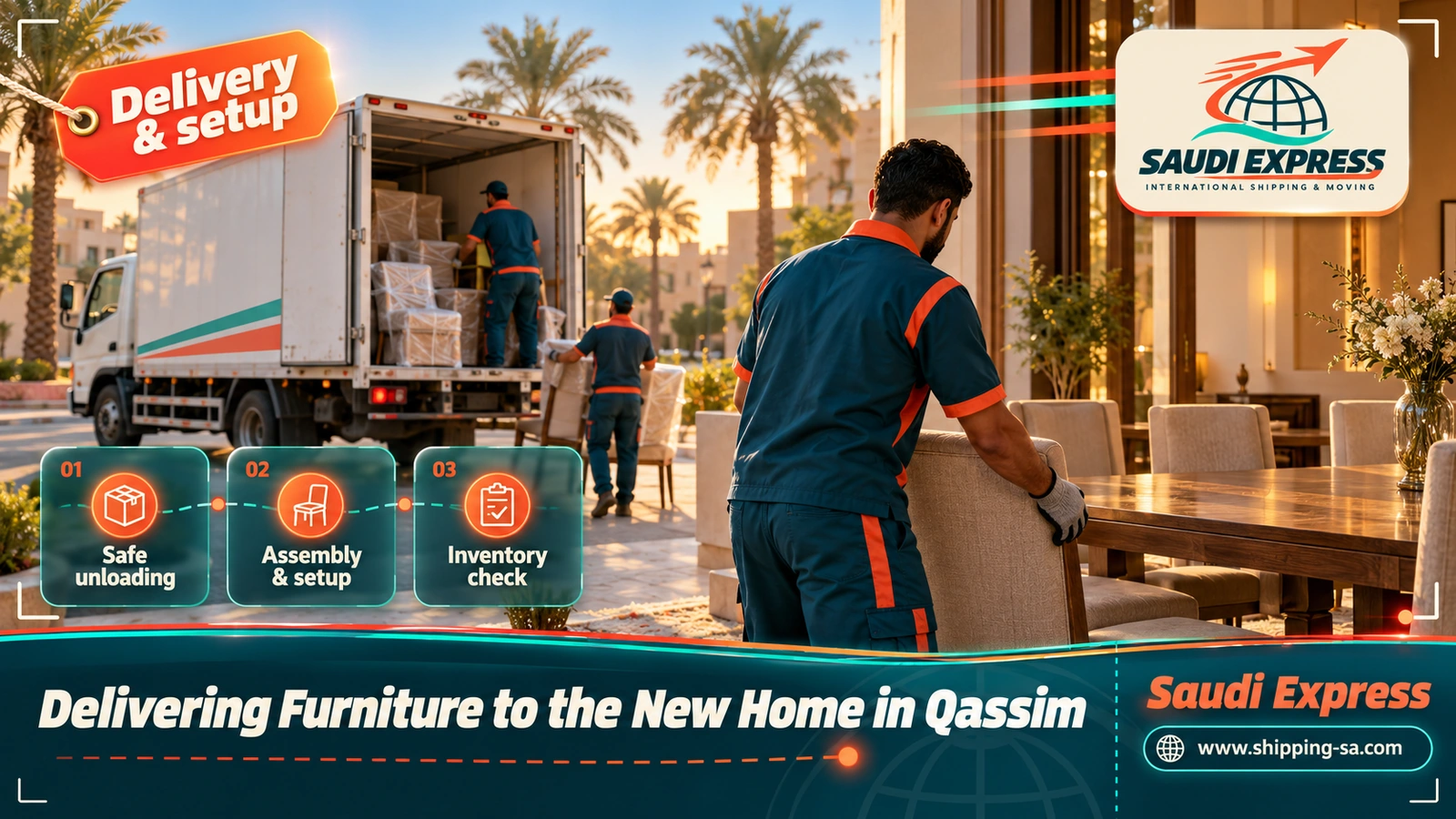 Delivering Furniture to the New Home in Qassim