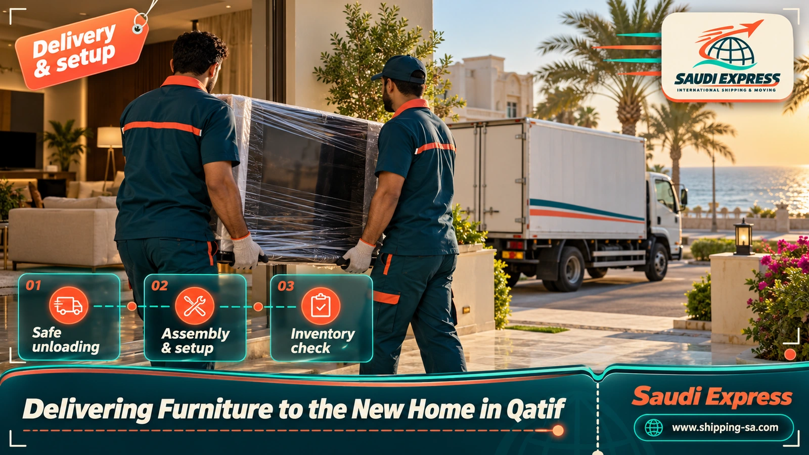 Delivering Furniture to the New Home in Qatif