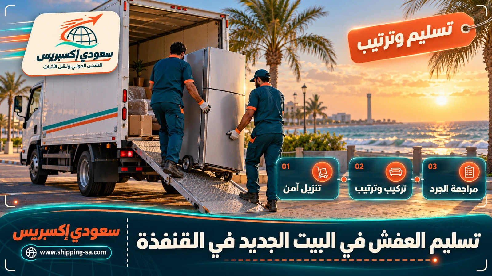 تسليم العفش في البيت الجديد في القنفذة