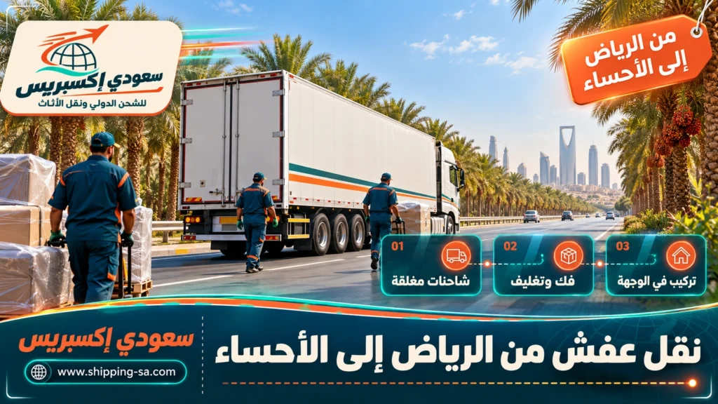نقل عفش من الرياض إلى الأحساء