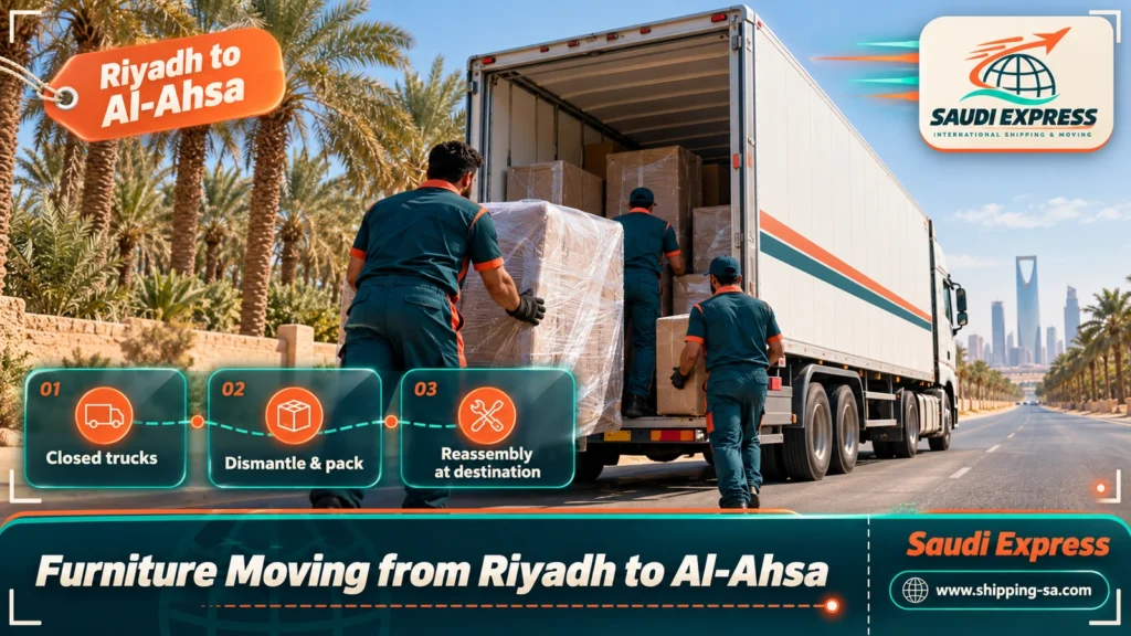 Furniture Moving from Riyadh to Al-Ahsa