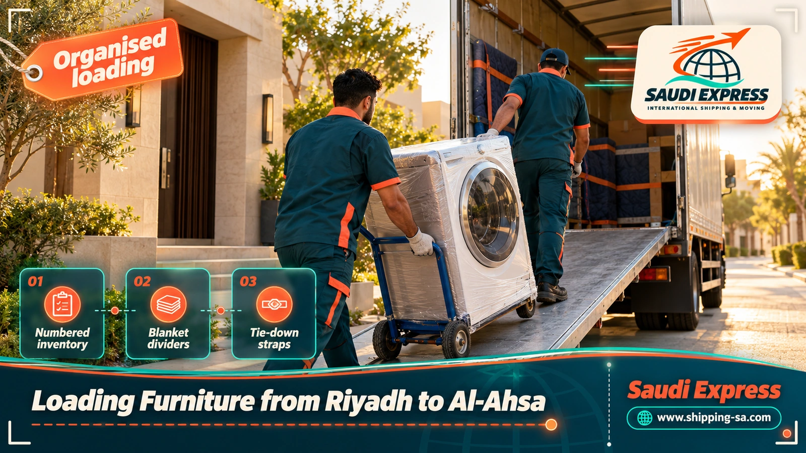 Loading Furniture from Riyadh to Al-Ahsa