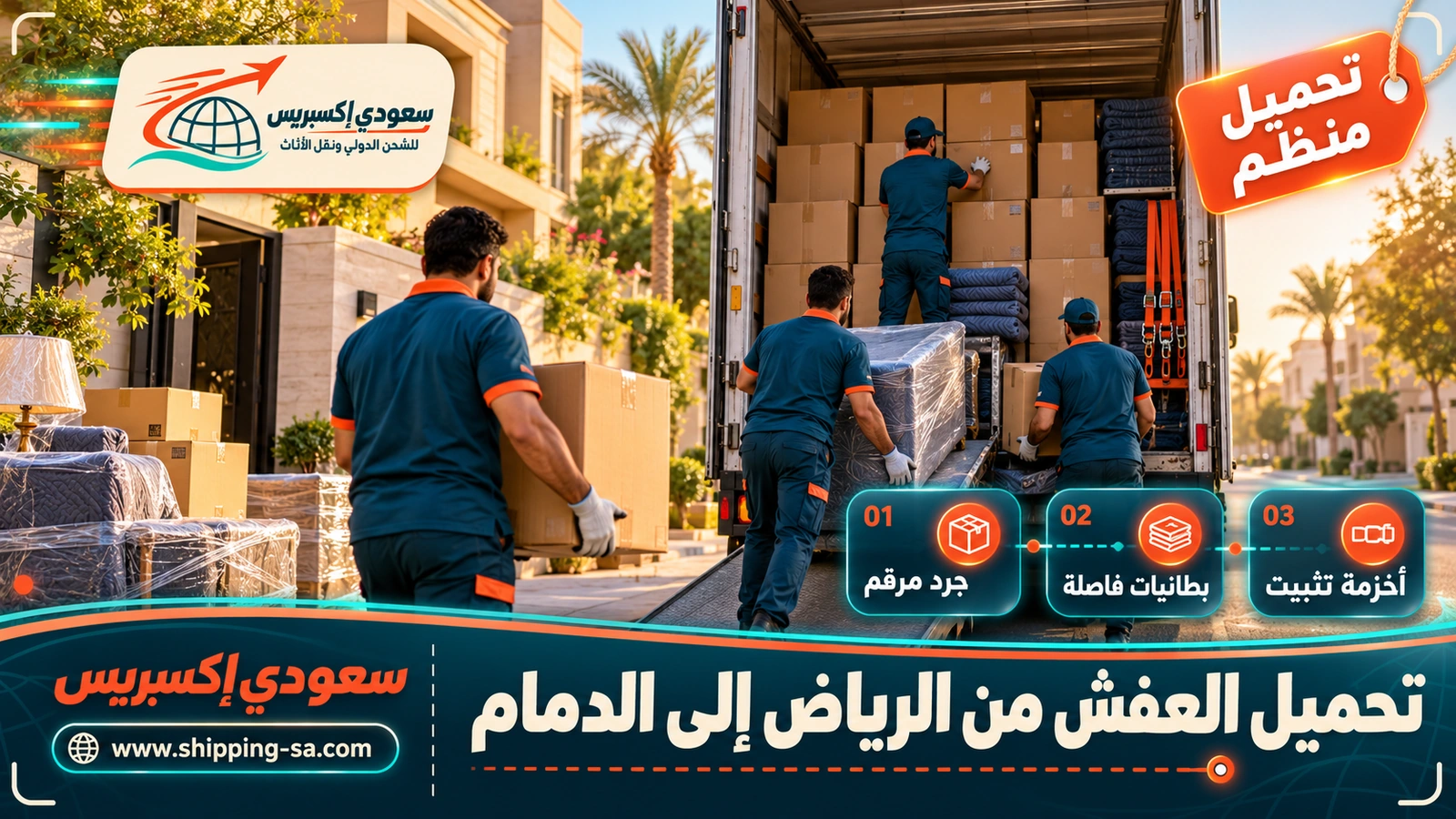 تحميل العفش من الرياض إلى الدمام