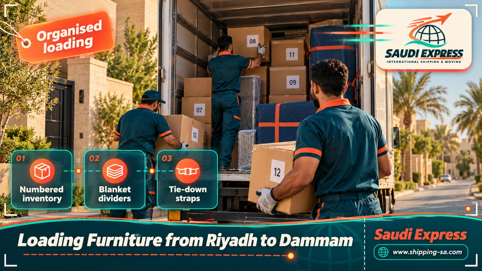 Loading Furniture from Riyadh to Dammam