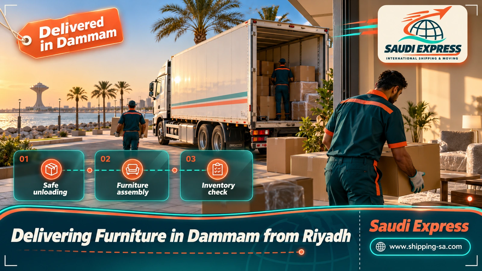 Delivering Furniture in Dammam from Riyadh