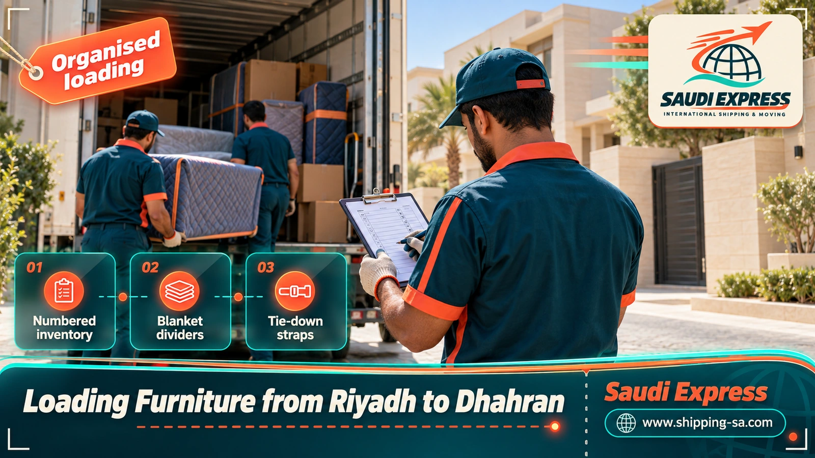 Loading Furniture from Riyadh to Dhahran