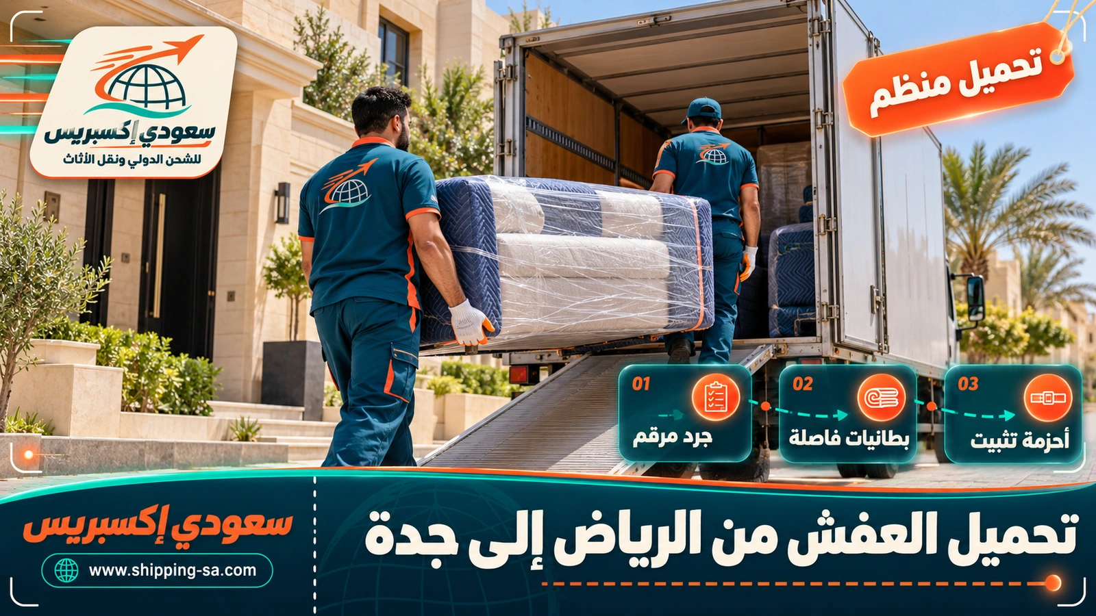 تحميل العفش من الرياض إلى جدة