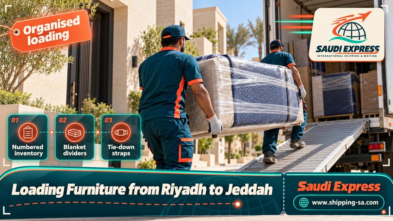 Loading Furniture from Riyadh to Jeddah