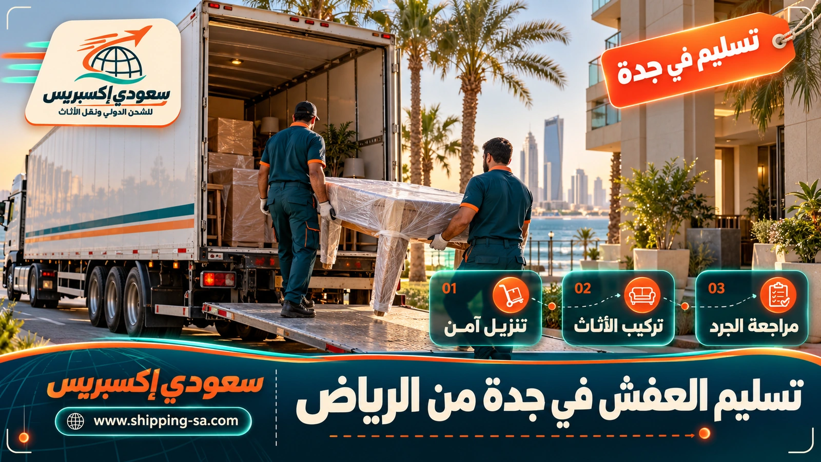 تسليم العفش في جدة من الرياض