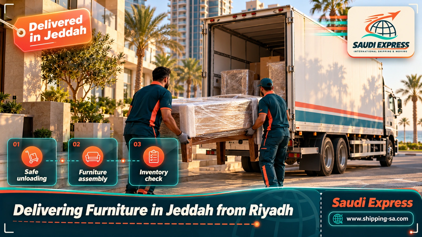 Delivering Furniture in Jeddah from Riyadh