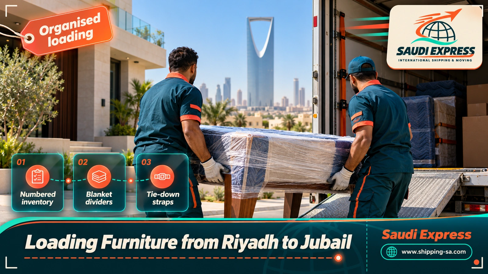 Loading Furniture from Riyadh to Jubail