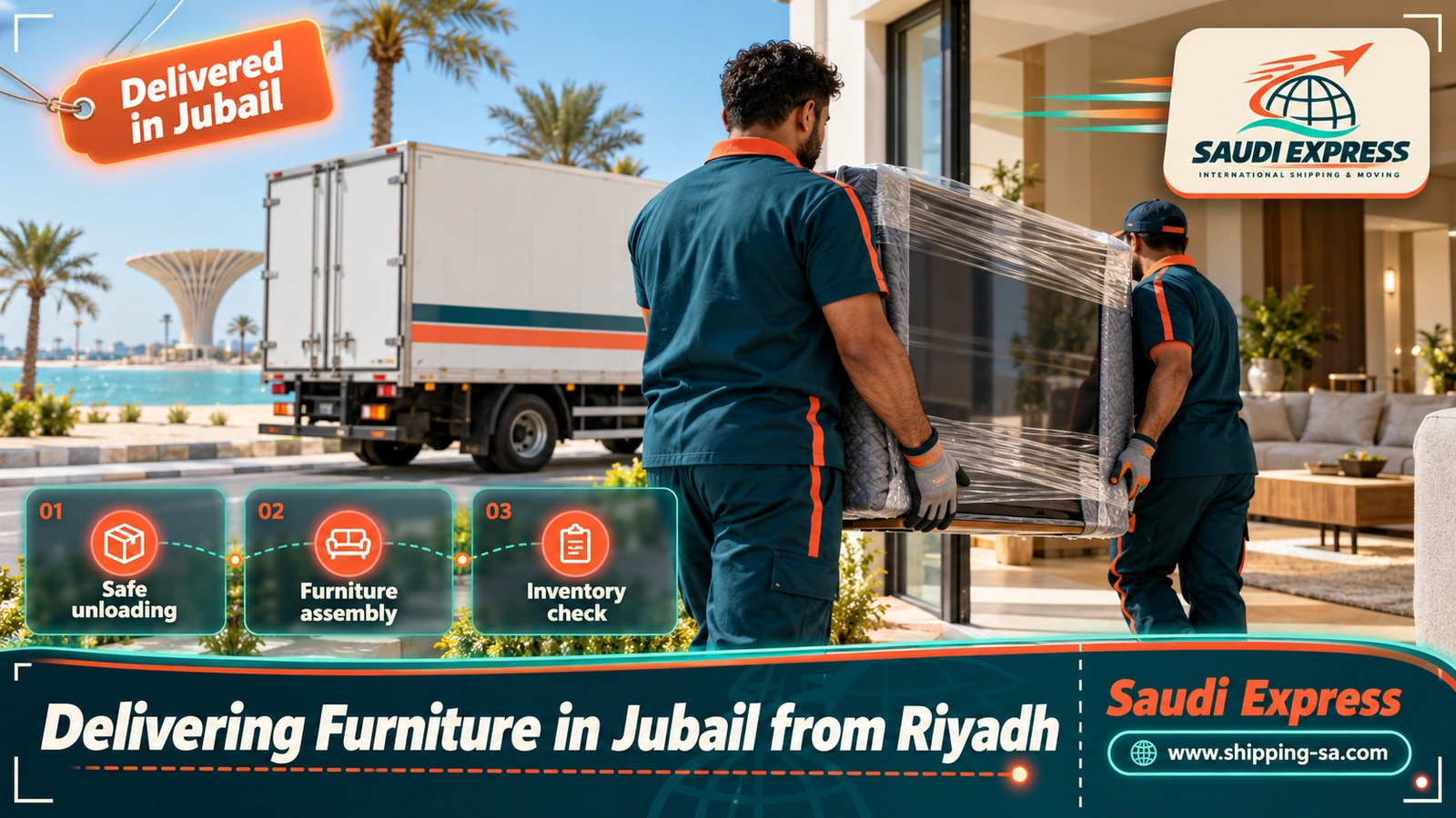 Delivering Furniture in Jubail from Riyadh