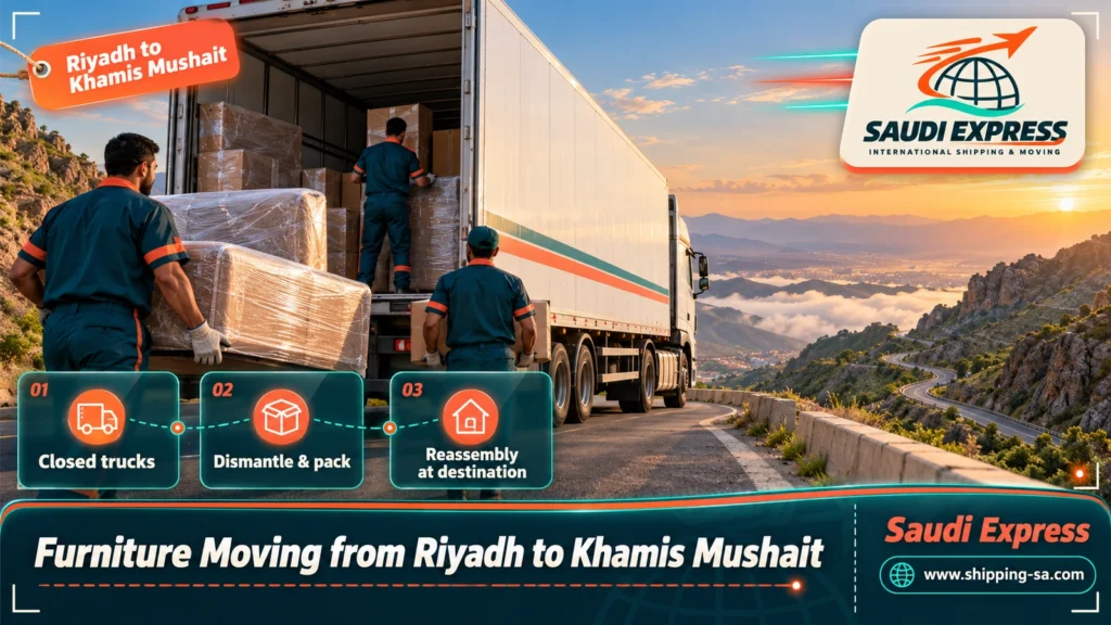Furniture Moving from Riyadh to Khamis Mushait