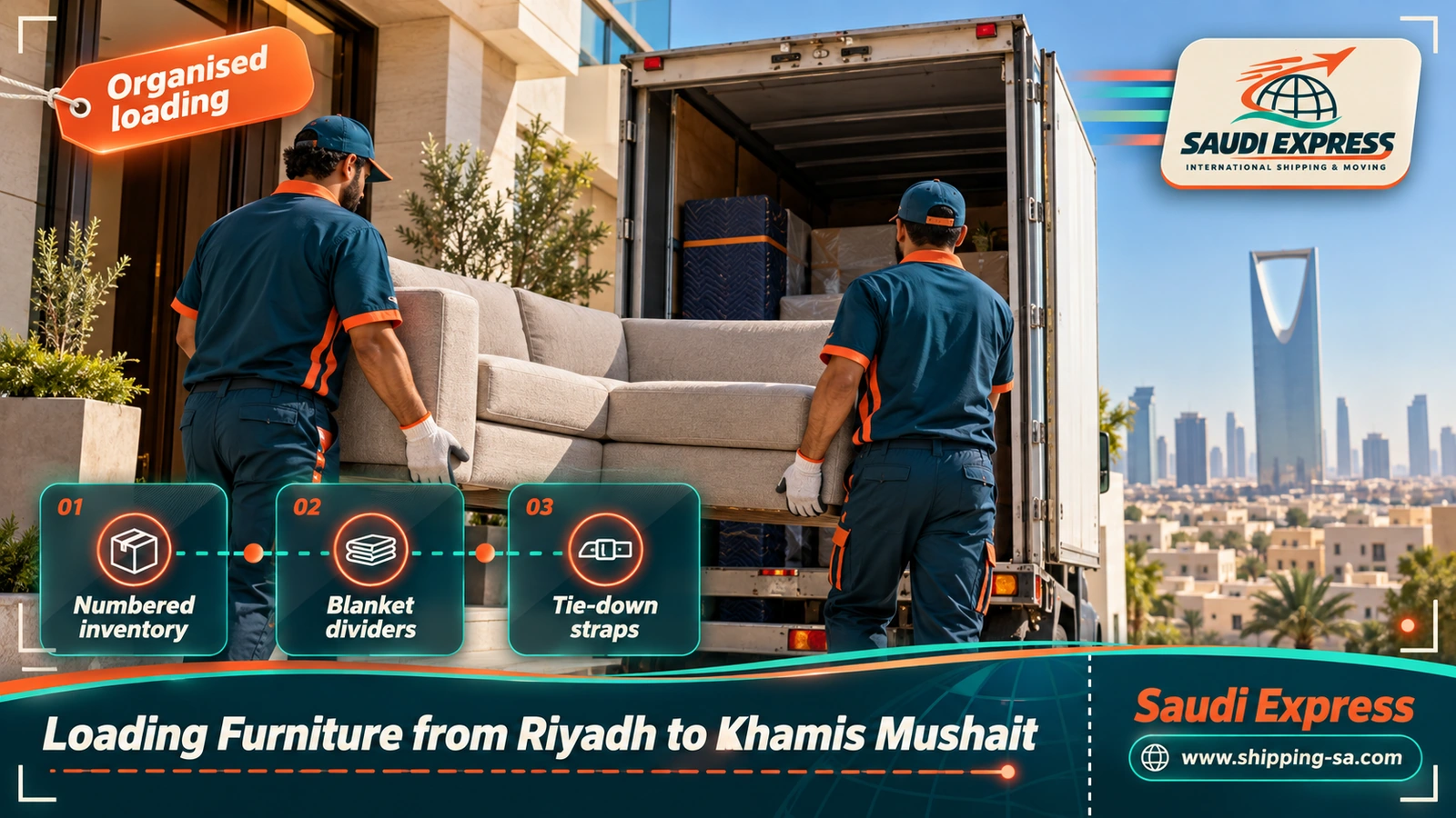 Loading Furniture from Riyadh to Khamis Mushait
