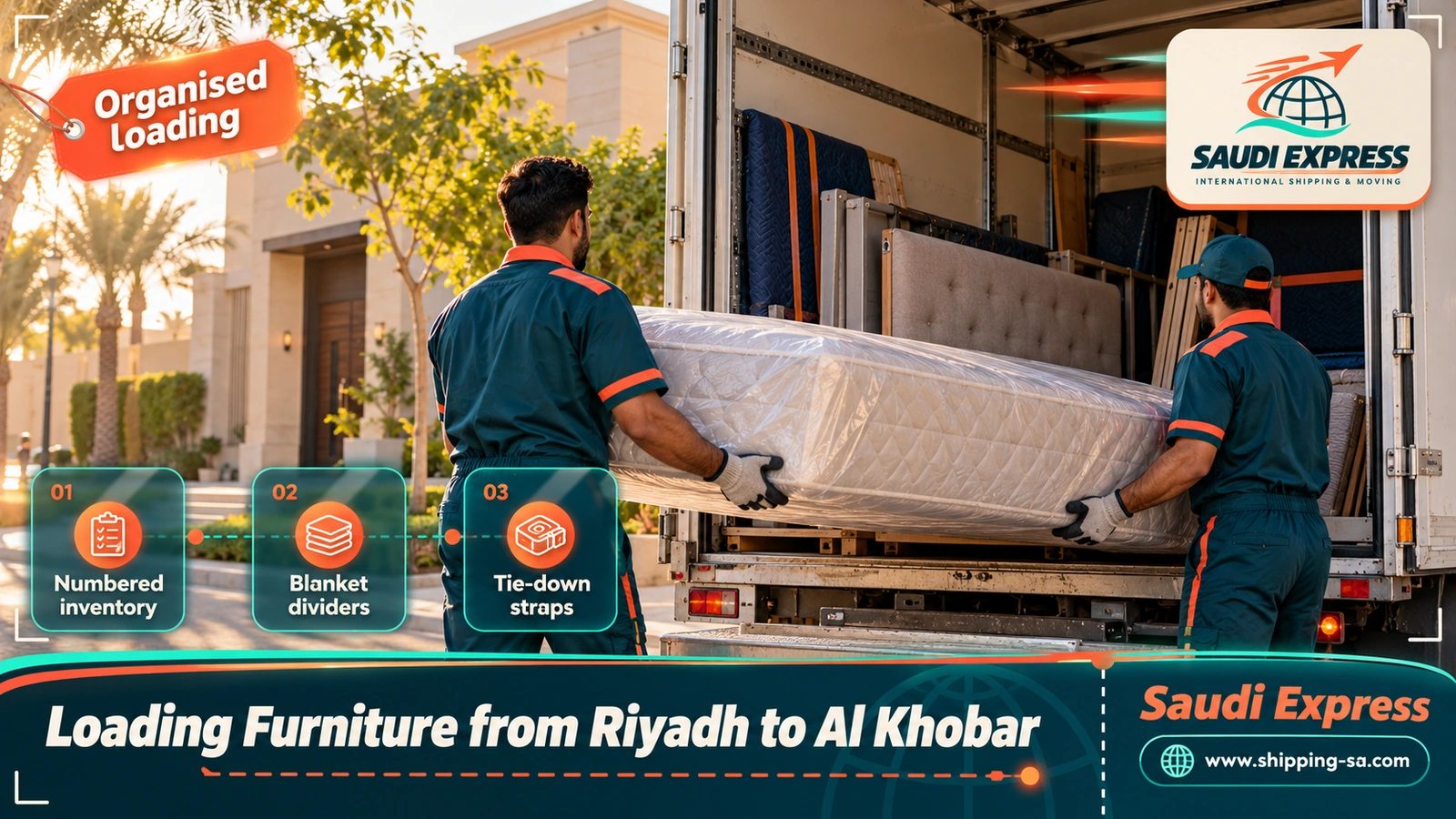 Loading Furniture from Riyadh to Al Khobar