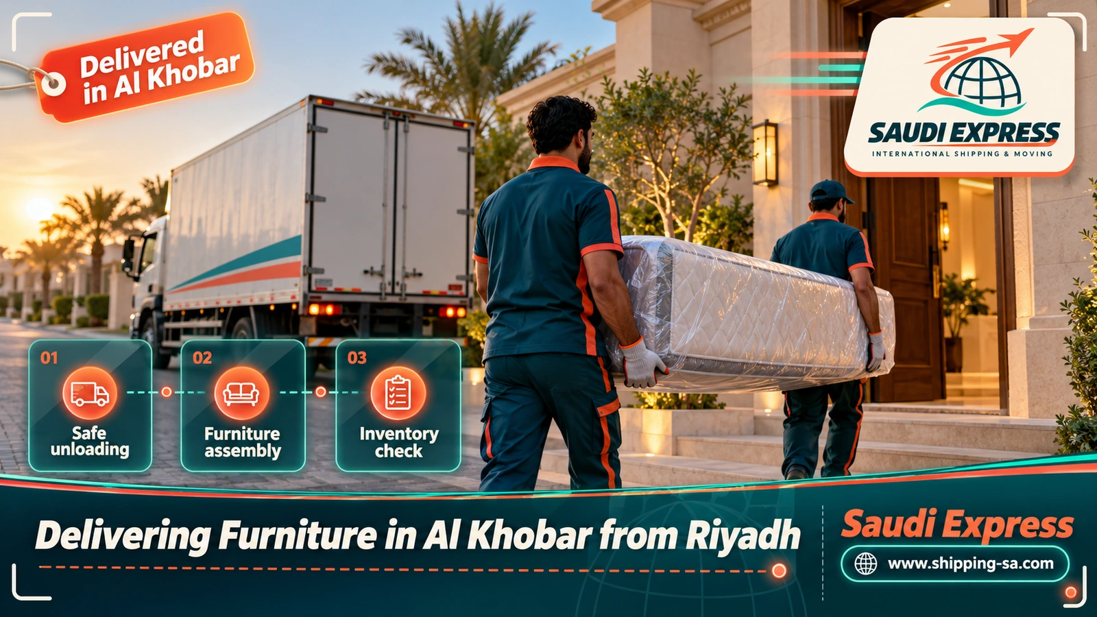 Delivering Furniture in Al Khobar from Riyadh