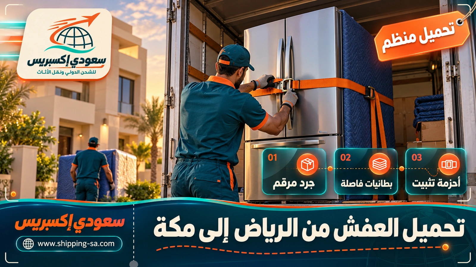 تحميل العفش من الرياض إلى مكة
