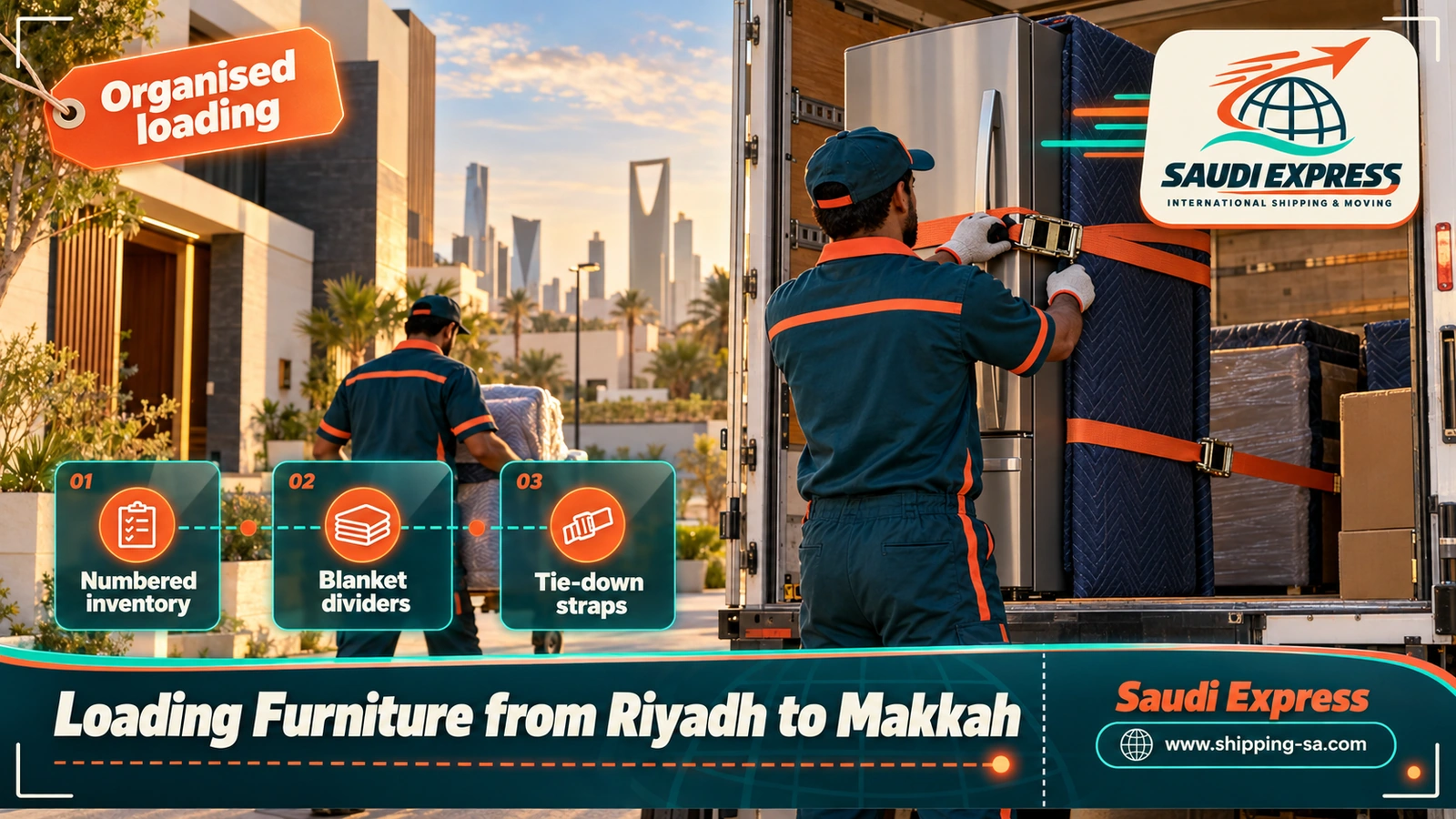 Loading Furniture from Riyadh to Makkah