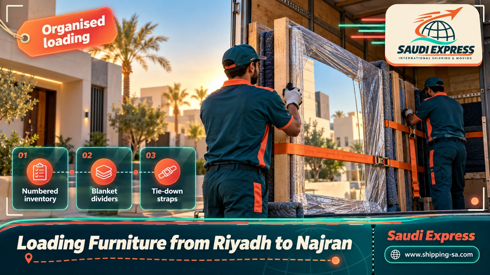 Loading Furniture from Riyadh to Najran