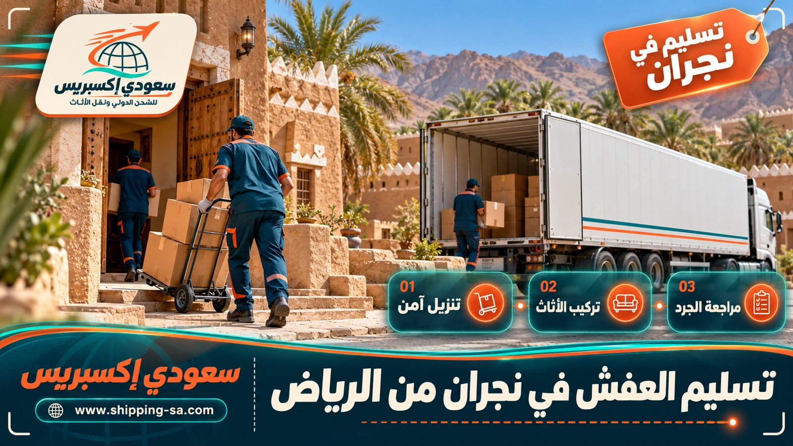 تسليم العفش في نجران من الرياض