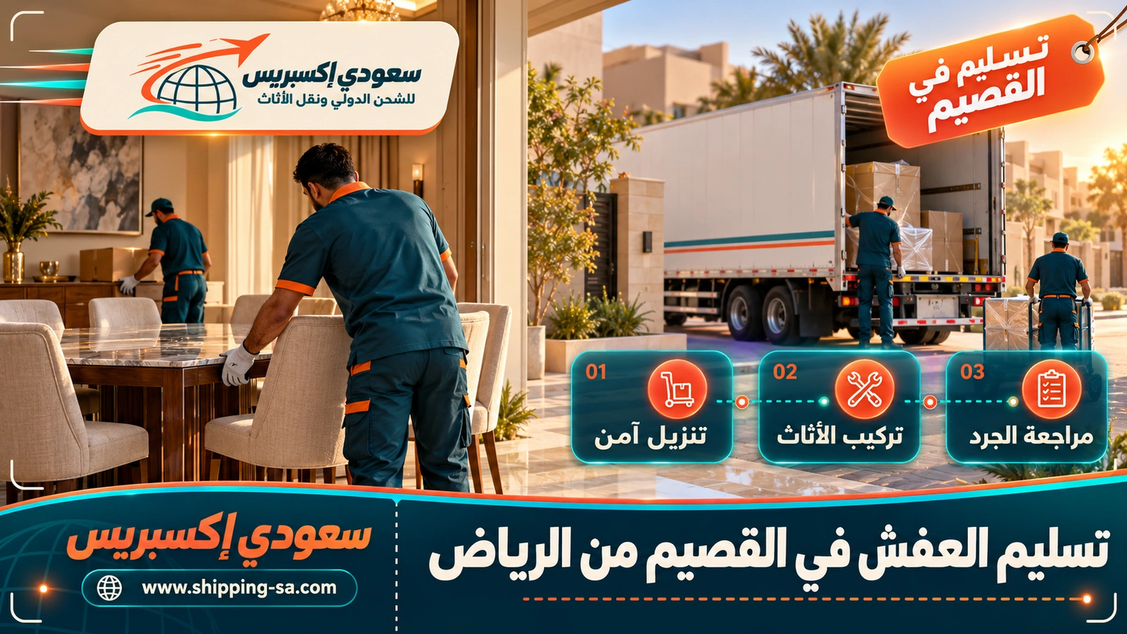 تسليم العفش في القصيم من الرياض