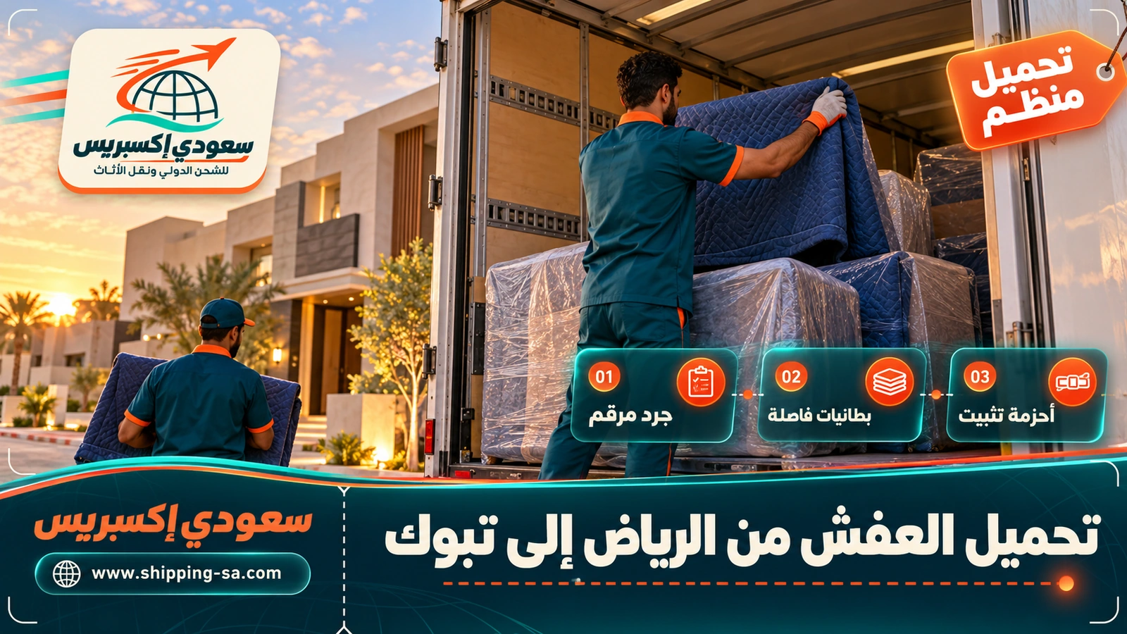 تحميل العفش من الرياض إلى تبوك