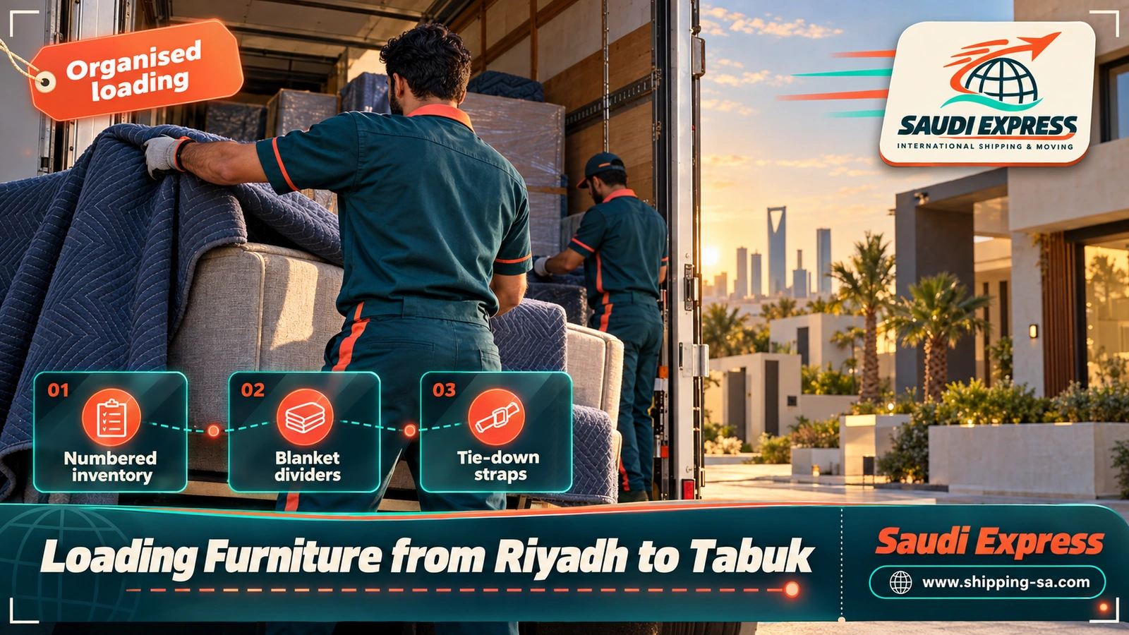 Loading Furniture from Riyadh to Tabuk