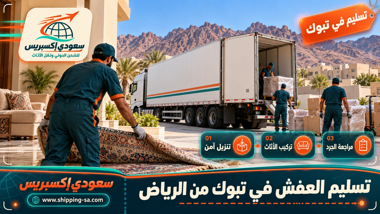 تسليم العفش في تبوك من الرياض
