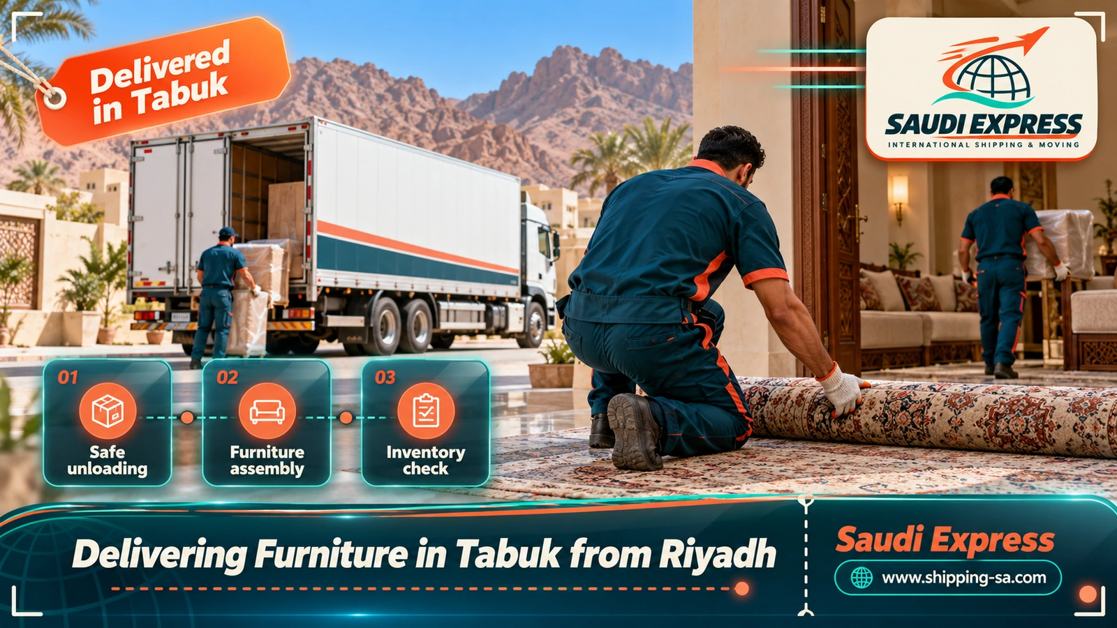 Delivering Furniture in Tabuk from Riyadh