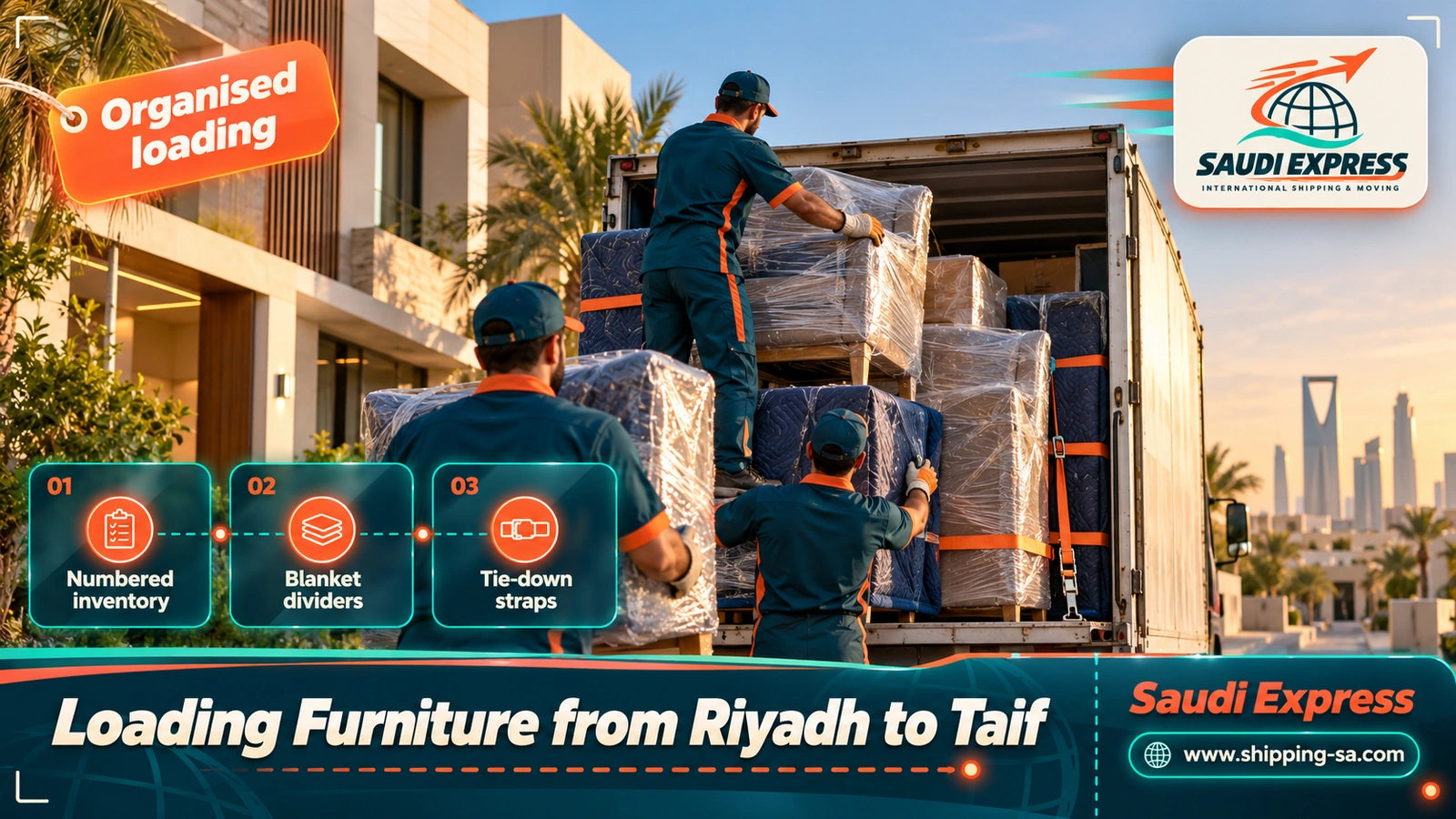 Loading Furniture from Riyadh to Taif
