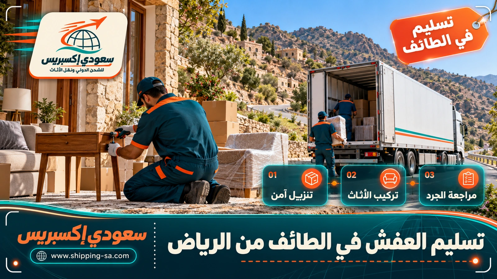 تسليم العفش في الطائف من الرياض