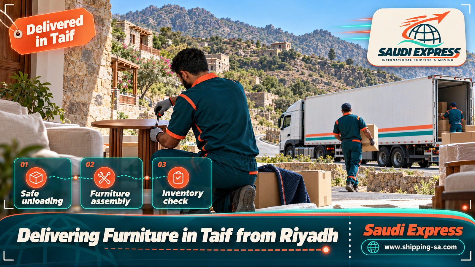 Delivering Furniture in Taif from Riyadh