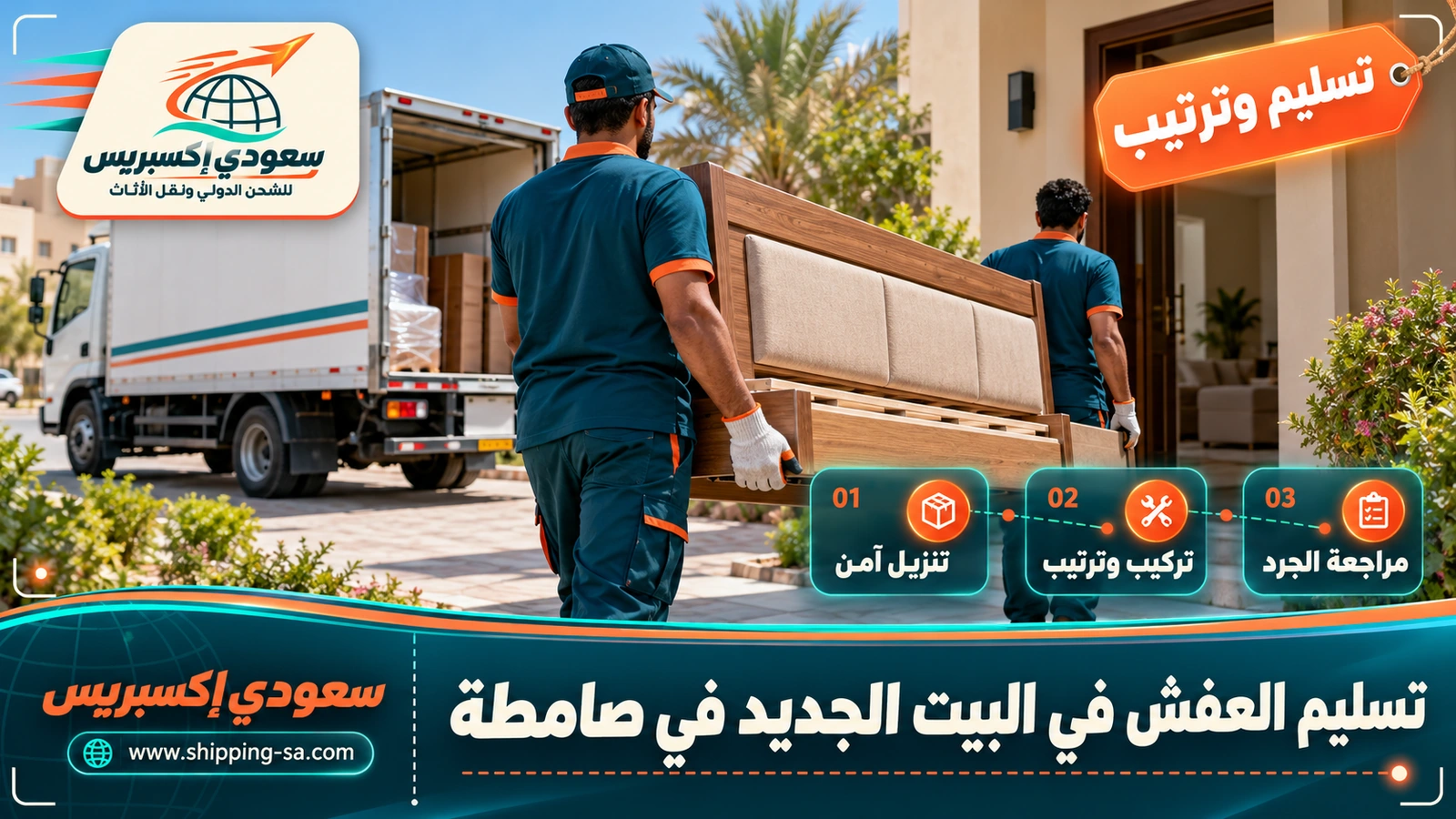 تسليم العفش في البيت الجديد في صامطة