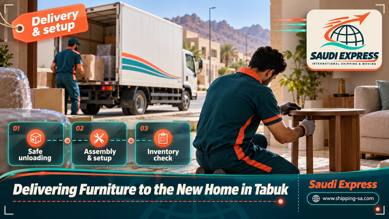 Delivering Furniture to the New Home in Tabuk