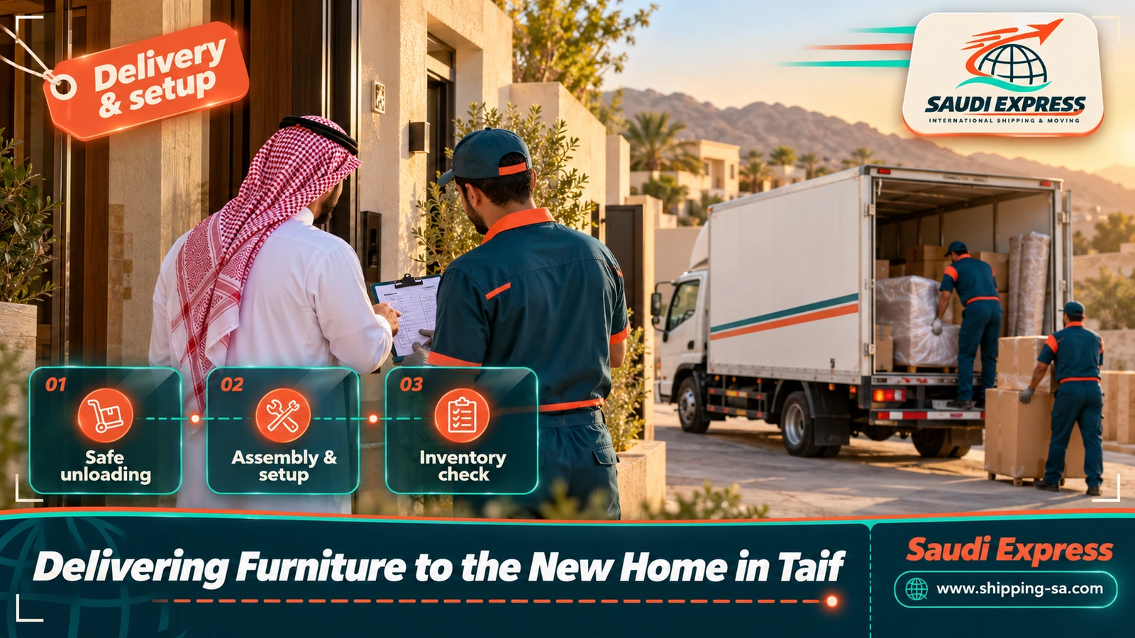 Delivering Furniture to the New Home in Taif