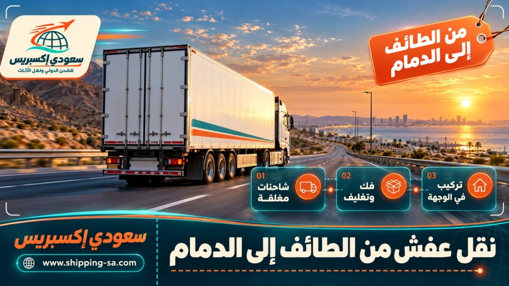نقل عفش من الطائف إلى الدمام